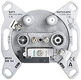 WISI 72147 DB54, SAT Antennendose, 4-Loch Stichdose, Single/Twin, 2/4 dB g