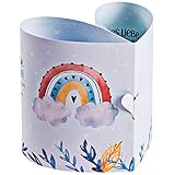 Original Payperheart® Karte Taufe | Bezaubernde Taufkarte | Karte zur Taufe „Jolly Rainbow“ | 1x Karte inkl. 1x Umschlag