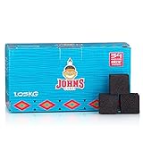 Johns Cubes Shisha Kohle 27er Naturkohle aus 100% Kokosnussschalen – 1 kg für Shisha & BBQ/G