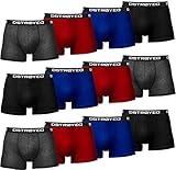 DSTROYED ® Boxershorts Herren 12er Pack S-5XL Unterhosen Männer Unterwäsche Men Retroshorts 313 (313f 12er Set Mehrfarbig, s)