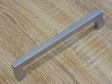 Gedotec Design Schrankgriff Chrom matt Möbelgriff Küche Schubladengriff Modell HALI | Bohrabstand 128 mm | 1 Stück mit Schraub