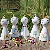 Mischen Sie 5pc süßes Geschenk Teru Bozu Keramik Windspiele Glockenspiel Glocke Handmade Hängende Dekoration Home Nursery Decor Kreative Nordic Sty