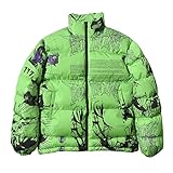 joyvio Damen Kurze Kurze Jacke Kurz geschnittene Puffer Mode Jacken für Damen Warmer Winter Leichter Mantel (Color : Green, Size : XL)