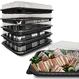 ebake Wiederverwendbare Servierteller, Dieser Servierteller mit Haube ist perfekt für Kuchen, Kekse und Sandwiches - 5er-Set (33,5 cm x 24 cm)