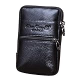 Xieben Leder Telefon Gürtel Holster Taille Case Tasche Für Herren Frauen Reisen Outdoor Camping Bauchtasche Handy Schleifen Tasche Gammler Gürteltasche Geldbörse Brieftasche H