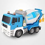 LINXIANG Fernbedienung Zementmischung Großer Tankwagen Betontechnik 2,4 GHz Mit LED-Lichtern Und Analogem Sound für Kinder Minibau-Bagger ， Geschenk zum Kindertag für Jung