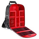 Neewer Pro Kameratasche Wasserdicht Stossfeste 31x14x37cm Kamera Rucksack Tasche mit Stativhalter für SLR, DSLR, Spiegellose Kamera, Blitz und anderes Zubehör (Rote Innenraum)
