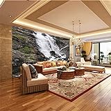 YYUGIO Premium Küchen Poster Set Landschaft Wasserfall Steine 250 x 200cm Stilvolle Dekoration mit passendem Bilder Set als Wohnzimmer Dek