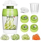 Opard Spiralschneider 5 in 1 Gemüseschneider, Gemüsehobel,Gemüsenudeln Spiralschneider für Karotte, Gurke, Kartoffel,Kürbis, Zucchini, Zwieb
