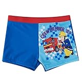 Kinder Badehose | Feuerwehrmann Sam | Größe 104-140 | Badeshorts | Badeboxer, Größe:104, Farbe:B