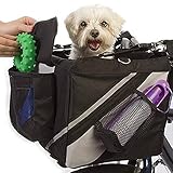 Haustiertrage Hundefahrradkorb, Fahrradkorb Tasche für Hunde und Katzen Booster Sitzrucksack Tasche mit verstellbarem gepolstertem Schultergurt und Seitentaschen für Reiten Reisen mit Ihrem H