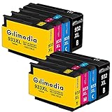 Gilimedia 932XL 933XL Multipack Ersatz für HP 932XL 933XL 932 XL 933 XL Druckerpatronen Kompatibel mit HP Officejet 6600 6700 6100 7510 7110 7612 7610 Patronen (2 Schwarz, 2 Cyan, 2 Magenta, 2 Gelb)