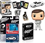 Action Spy Who Loved Me Roger Moore Pop!-Figur gebündelt mit Druckgussauto Lotus Modell + Movie Art Card Deck Themen-Poster 3 Stück