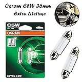 2x Ultra Life C5W 36mm 12V 6418ULT-02B High Tech Ersatz Halogen Soffitte Lampe für Innenbeleuchtung - Kofferraum Handschuhfach Kennzeichen Tür Fußraum Leselampen Lizenz - E-geprü