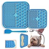 2-in-1 Leckmatte, Hunde Leck-Pads für langsames Fressen, zum Baden, Pflegen, Langeweile Buster ideal für Hundefutter, Joghurt oder Erdnussb