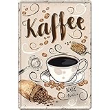 schilderkreis24 – Blechschild Kaffee Spruch “Kaffee“ Deko Schild Metallschild Espresso Cafe Restaurant Bar Cafeteria Bistro Geschenkidee Retro Küche Geschenk Geburtstag Weihnachten 20x30