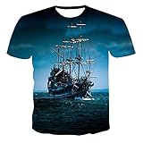 Shirt Herren Sommer Rundhals 3D Kreative Druck Herren T-Shirt Atmungsaktiv Hip Hop Style Mode Herren Freizeitshirt Trend Mode Herren Streetwear TD02 4XL