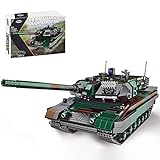 BANDRA Panzer Spielzeug 1346 Stück 1:30 DIY WW2 Militär Leopard 2A6 Panzer Bausteine Modell kompatibel mit Leg