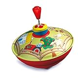 Bolz 52520 Brummkreisel Bauernhof, Ø 13 cm, Schwungkreisel aus Blech, Pumpkreisel erzeugt mehrstimmige Töne, Spielzeugkreisel für Kinder ab 18m+, Blechkreisel aus Metall mit Farm Motiv, b