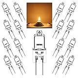 G4 10w 140LM, G4 Halogen 10w, G4 12v 10w Halogenlampen 10w 10 Watt Halogen Stiftsockel Halogen 12v 10w G4 12v 10w Birne Halogen G4 12v 10w, für G4-Sockel, Dimmbar 20 er-Pack