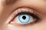 Eyecatcher 84065141-653 - Farbige Kontaktlinsen, 1 Paar, für 12 Monate, Eisblau, Karneval, Fasching, Hallow