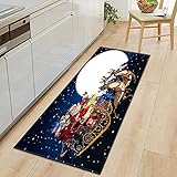 Weihnachten Küche Teppich Hause Eingangstür Matte Kinderdekoration Teppich Korridor Badezimmer rutschfeste Matte NO.7 60X180