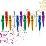12Pcs Metall Kazoo Instrument Metall Kazoo Kazoo Membran Musikinstrumente Kazoo Gitarre Begleiter Kazoo für Kinder Party Favors Geschenk