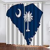 YTSDBB Vorhang kinderzimmer Junge Blauer Kokosnussbaum-Druck B 200 x H 160 cm 3D Digitaldruck Druckmuster Öse Thermisch isoliert 90% für Schlafzimmer Wohnzimmer ​Kinderzimmer Junge mit M