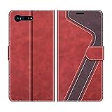MOBESV Handyhülle für Sony Xperia X Compact Hülle Leder, Sony Xperia X Compact Klapphülle Handytasche Case für Sony Xperia X Compact Handy Hüllen, R