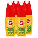 Autan Mückenschutz Tropical Pumpspray 100ml - schützt auch bei hoher Luftfeuchtigkeit und Schweißbildung bis zu 8 Stunden vor Mücken (4er Pack)