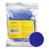 Wisedry Kieselgel-Trockenmittelperlen mit Farbanzeige, Perlengröße 1.2 - 4 mm, erneuerbar, 0,5 kg, Blau zu R