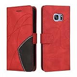 Hülle für Galaxy S7 Edge 5.5inch Handyhülle mit Kartenfach Klappbar Schutzhülle Leder Tasche Flip Case für Galaxy S7 Edge - JEKT070224 R