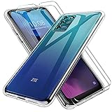 LYJERRY Schutzhülle für ZTE Blade V30 Vita Handyhülle + 2Pcs panzerglas für ZTE Blade V30 Vita Hülle Stoßfest Cover Schutzhülle Silikon Handytasche Display