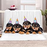 Hund Kuscheldecke Fleecedecke 3D Tiere Geburtstag süß Wohndecke 150x200cm Flauschige Weich Microfaser Sofadecke Überwurf Decken für Couch Sofa B