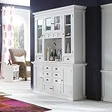 Pharao24 Landhaus Küchenbuffet in Weiß Mahagoni M