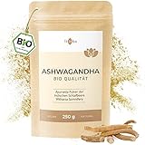 BIO Ashwagandha Pulver 250g Ashwaganda Indischer Ginseng (Schlafbeere) gemahlen in BIO Qualität Ayurveda Withania S