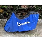 YMYGCC Motorrad Abdeckplane Mit Logo, Outdoor Fahrradabdeckung Plane Wasserdicht, Oxford Stoff Staubdicht Motorradplane, Motorrad ZubehöR FüR Vespa S 50