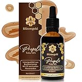 Blütengold Propolis Tinktur 40% I Propolis Tropfen 50ml hochdosiert I Exklusive Imkerqualität aus Bashkortostan I 100% natürliche Propolis ohne Z