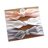 Hocaies 3 Stück Baby Mädchen Stirnbänder verknotete Baby Stirnbander Baby Top Knot Madchen Turban Headwrap Knot Stirnband Kleinkind Stirnband vor Ort Kaninchenohren Knit (17)