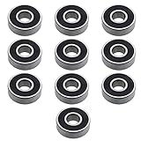 10 Stück 608RS ABEC-11 Skateboard-Kugellager, tiefe Kugeln, doppelt versiegelt, 8 x 22 x 7 mm, für Rollschuhe, Roller, 3D-Druck