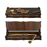 Gök-Türk Box Schatulle aus Holz Handgemacht & Tesbih Gebetskette 'Mustafa Kemal Atatürk' 33 Perlen, ColorName:ohne G