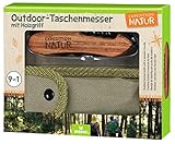 moses. Unisex Jugend Outdoor-Taschenmesser, Schwarz-Braun,