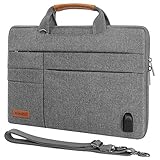 DOMISO 10,1 - 10,5 Zoll, wasserdicht, für Laptop mit externem USB-Ladeanschluss, Schultertasche für Tablet / Netbook / 9,7 Zoll iPad Pro/Samsung/HP G