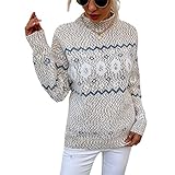 ZYHOOD Damen Dicker Pullover Rollkragenpullover Warme Winter Grobstrickpullover Zopfmuster Casual Elegante Strickpullover Frauen Einfarbig Gestrickt Pulli Oberteile Pullover Tops Rollkragenp