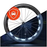 Luxshield Fahrrad Reflektoren Aufkleber - 60er Set für 26/27,5/28 / 29 Zoll Fahrradfelge - Ergänzend zu Katzenaugen - Fahrrad Folie Felgenrandaufkleb