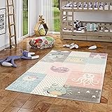 Pergamon Kinderzimmer Teppich Maui Kids in Pastell Farben Unterwasserwelt in 5 Größ