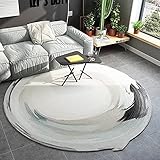 Flystcn Teppich rutschfeste Runde Teppich Nordic Mat Teppiche Modern Teppich für Wohnzimmer Schlafzimmer Teppich Teppiche Tapetes Matte Pelz Teppich (Color : YX02, Größe : Diameter 100cm)