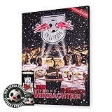 RB Leipzig Premium Adventskalender, Weihnachtskalender (200g), mit 25 großen Schoko-Talern, Fanposter und Aufkleber ' Wir leben Fußball ' FAIRTRADE SCHOKOLADE