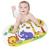 Idefair Anti-Rutsch Badematte, Baby Badematte Kindermatte Extralange Duschmatte mit Saugnäpfen für die Badewanne im Bad Maschinenwaschbar beständig Mehltau Schimmelbeständig PVC,39 x 69CM