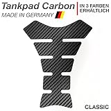 Motoking Tankpad Carbon Classic Tankaufkleber, Tankschutz, Lackschutz, Aufkleber Pad für Motorrad Tank - in 3 Farben erhältlich - SCHWARZ